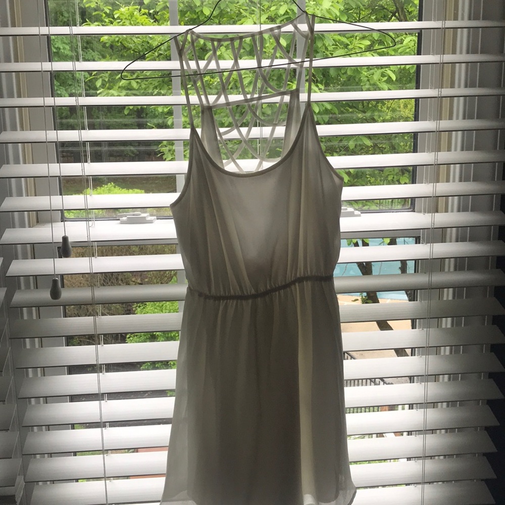 strappy back white dress